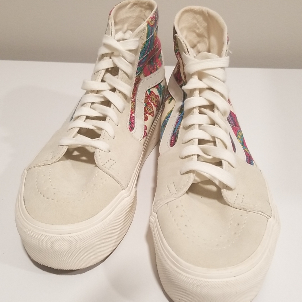 Vans Sk8-Hi Tapered Paisley Bloom Turtledove Platform Size 8